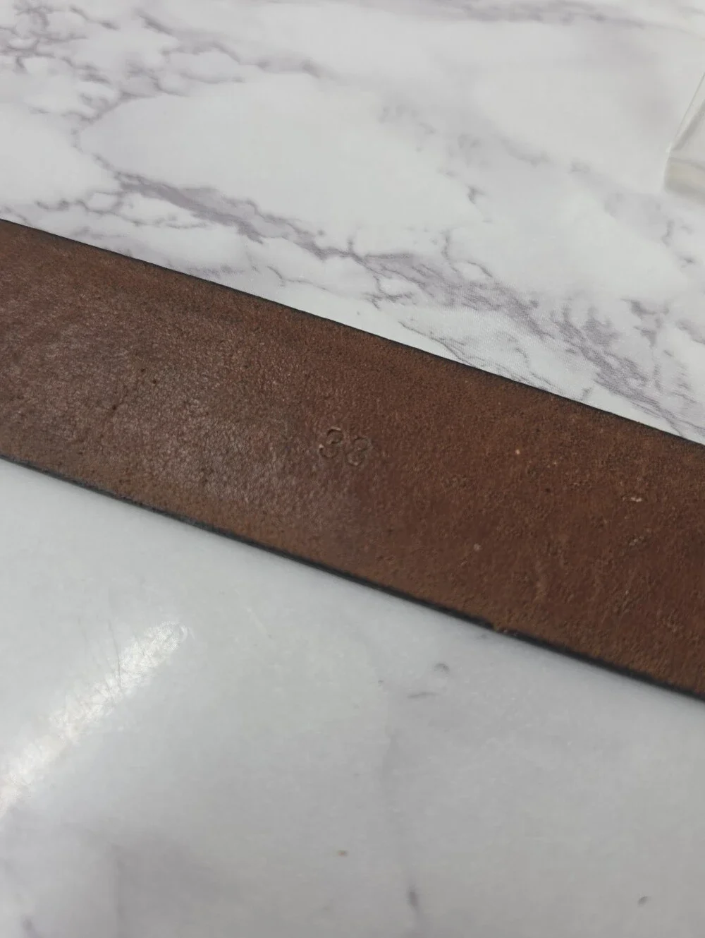 Vintage Deer Embossed Leather Men’s Belt - Brown Black